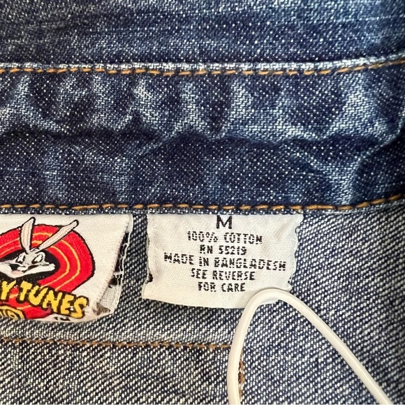 Vintage Authentic Looney Tunes Tweety Bird Jean Jacket - Picture 8 of 10